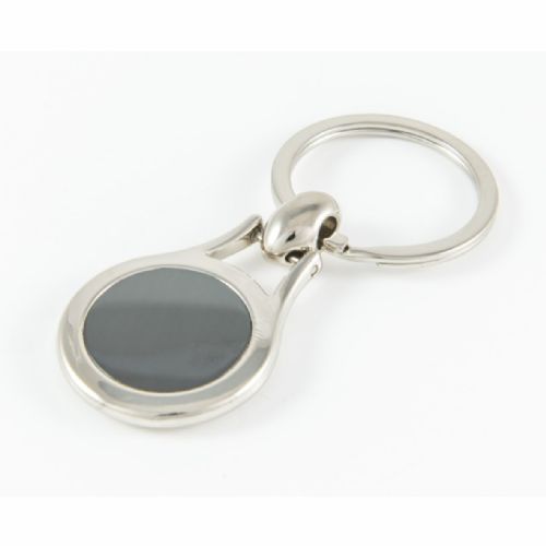 Keyring Blank Pear 23.5mm (bagged) and clear dome
